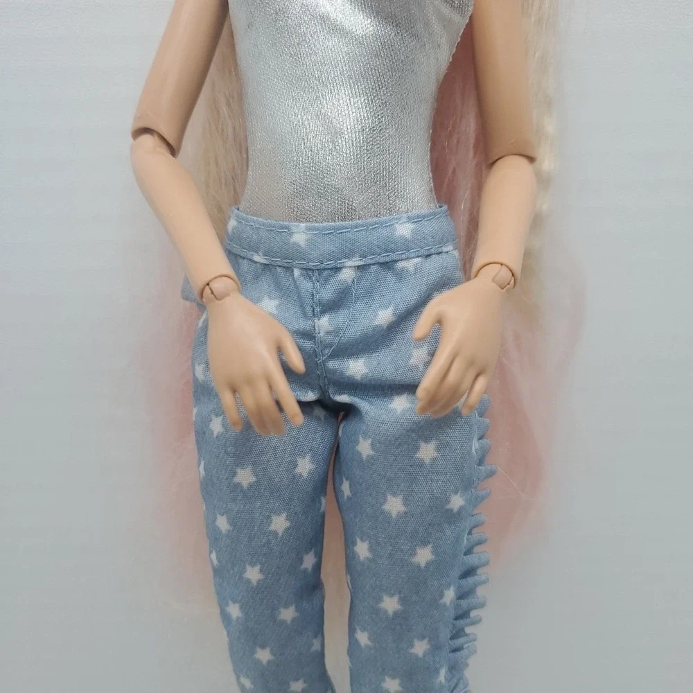 ORIGINAL OUTFIT & HAIR Barbie Extra Doll 2020 #3 Long Blonde‎ Pink Articulated